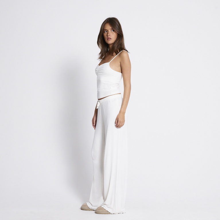Loose soft pants "Carla" Off white